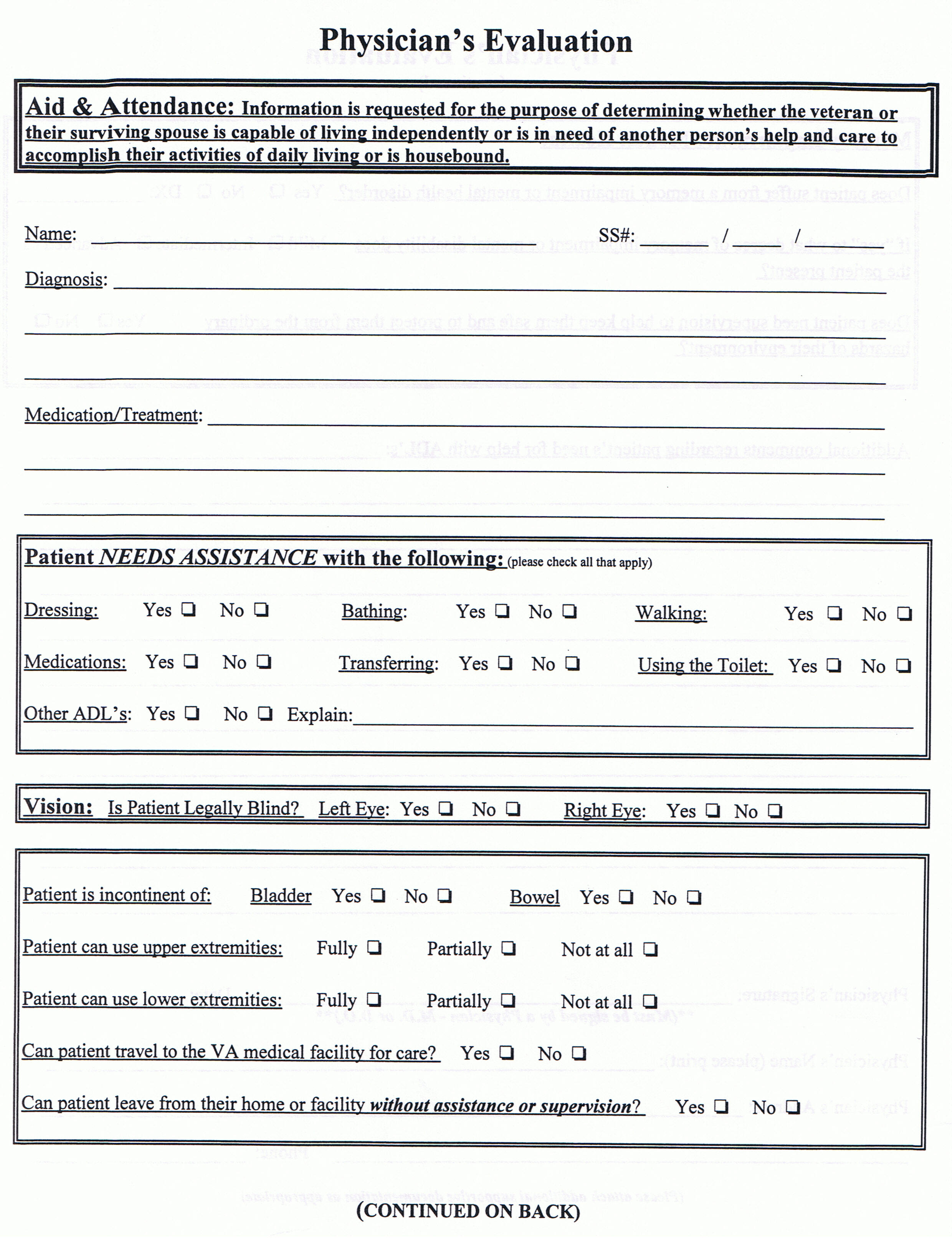 VA Aid and Attendance Application Forms Greg Talbot and Veterans of